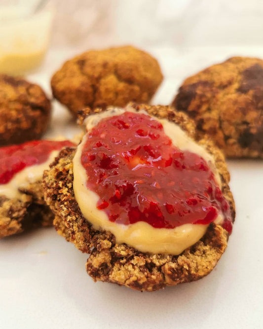 PEANUT BUTTER & JAM CHOCO CHIP SCONES🥰