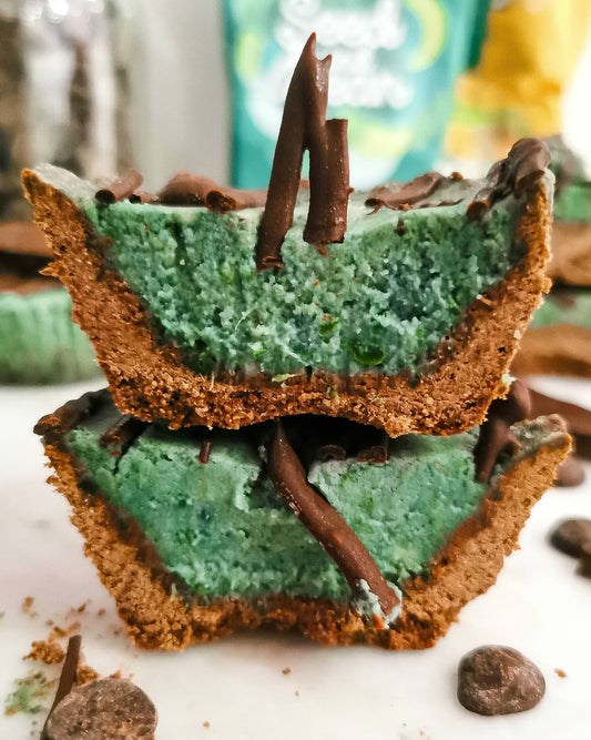 DOUBLE CHOCO MINT CHEESECAKE PIES
