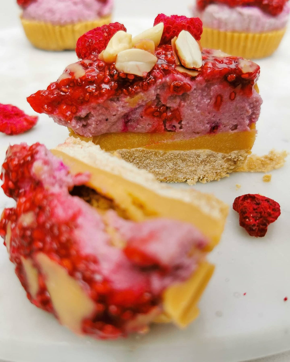 PEANUT BUTTER AND JELLY CHEESECAKES