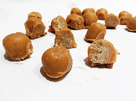 PEANUT BUTTER FUDGE COOKIE DOUGH BALLS