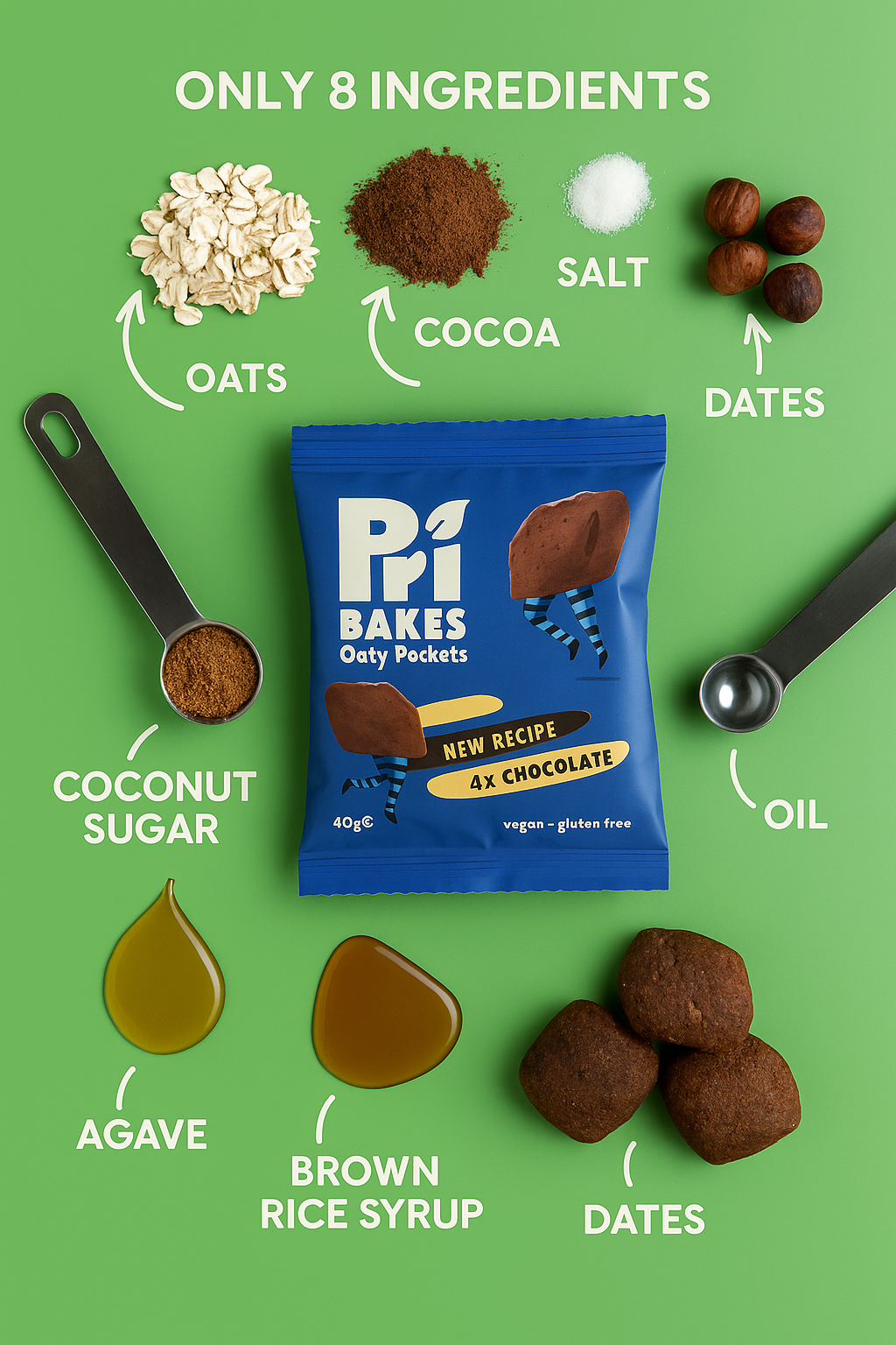 Chocolate Oaty Pockets - 6 Pack